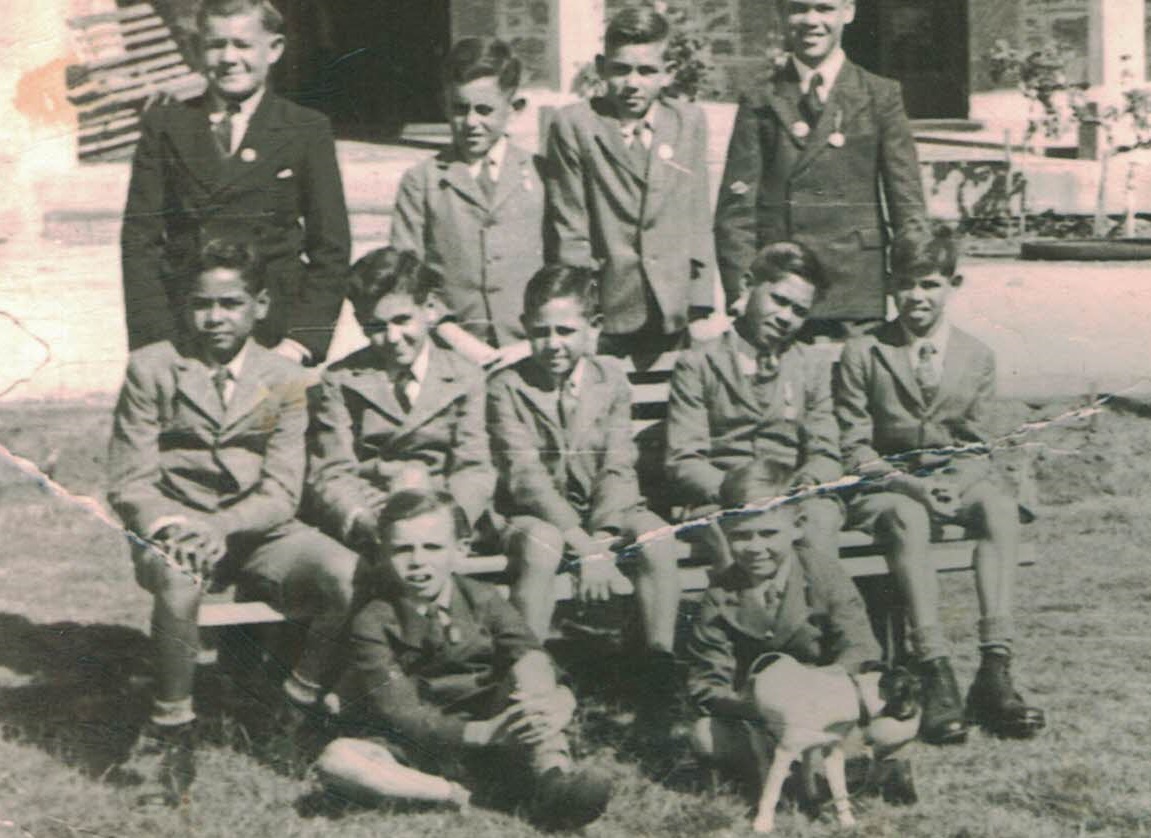 1947 St Francis House boys – St Francis House Boys. | Back: Charlie Kunoth, Bill Espie, Peter Tilmouth, John Palmer.  | Middle: Laurie Bray, Charlie Perkins, Ernie Perkins, Malcolm Cooper, David Woodford | Front: Brian Butler, Gordon Briscoe
